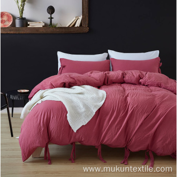 washed cotton duvet bedding sets with belt